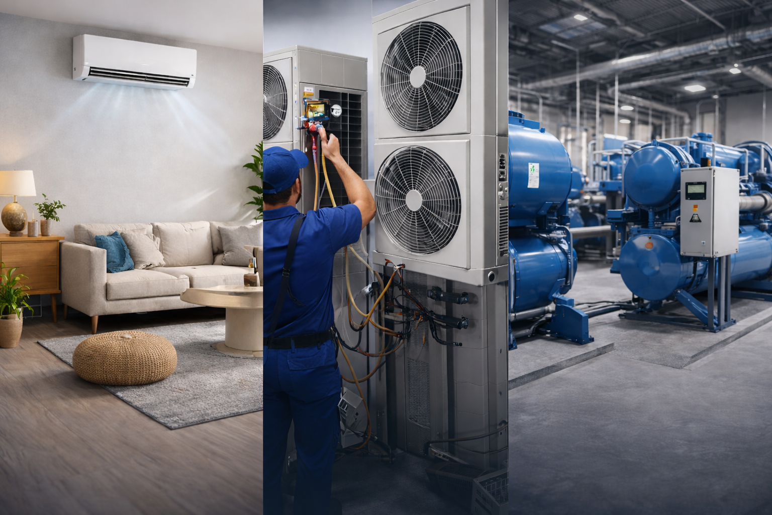 HVAC professional at work